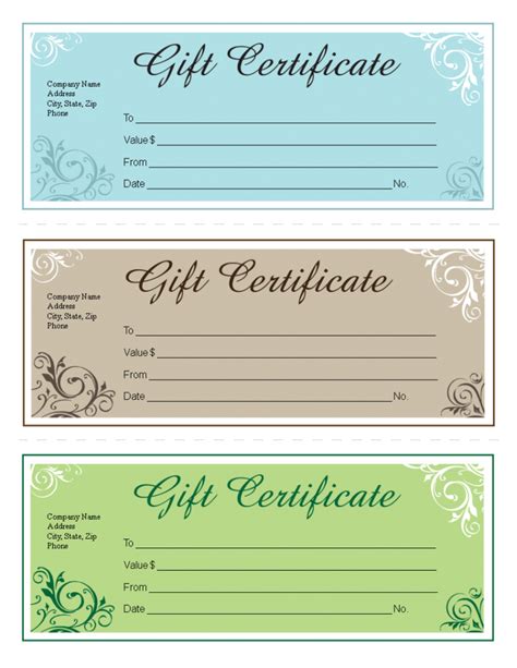 Awesome Microsoft Gift Certificate Template Free Word – 11+ Professional Template Ideas