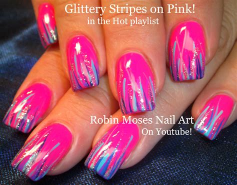 Nail Art by Robin Moses: Easy Neon Pink Summer Nails Up and perfect for this summer heat! Have ...