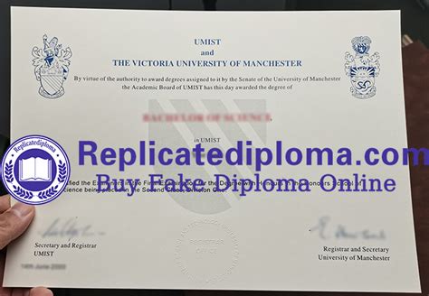 How to buy UMIST and Victoria University of Manchester diploma in UK? - replicatediploma.com