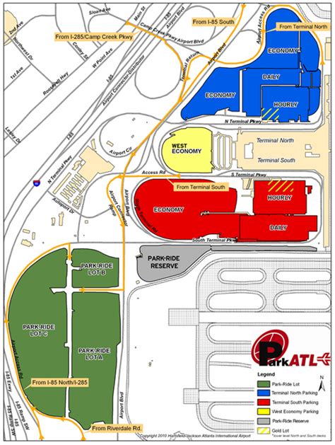 Atlanta Airport Parking Map - Terminal Map