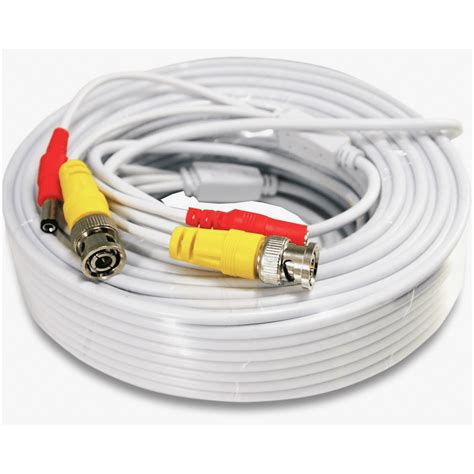 CableVantage Security Camera Cable Wire CCTV Video Power 100 FT 30M BNC RCA Cord DVR White ...