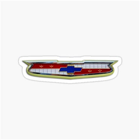 "Vintage Chevy Bel Air Chevrolet Chevron Emblem Badge Sharp PNG 2" Sticker by OrchardArts ...