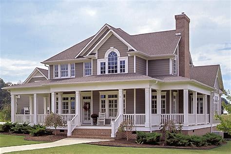 Country Farmhouse with Wrap-around Porch - 16804WG | Architectural Designs - House Plans