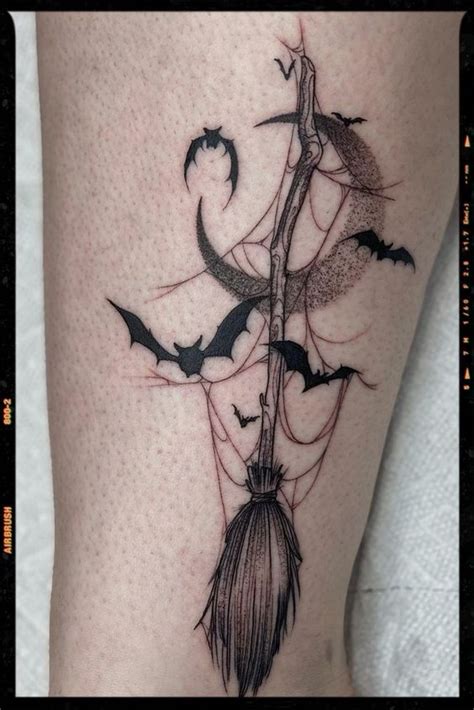 Witch Broom Tattoo Inspiration | Wiccan tattoos, Pagan tattoo, Halloween tattoos sleeve