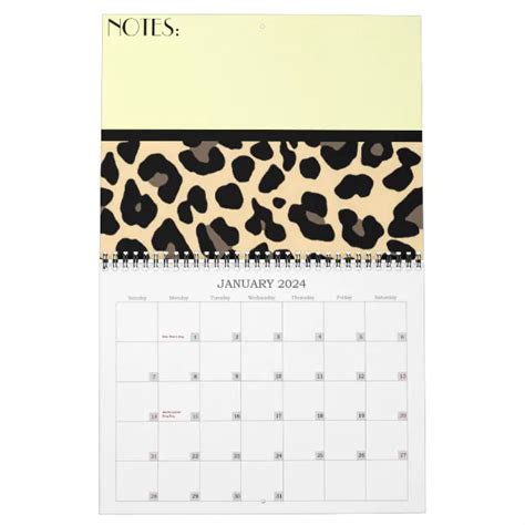 Leopard Calendar | Zazzle