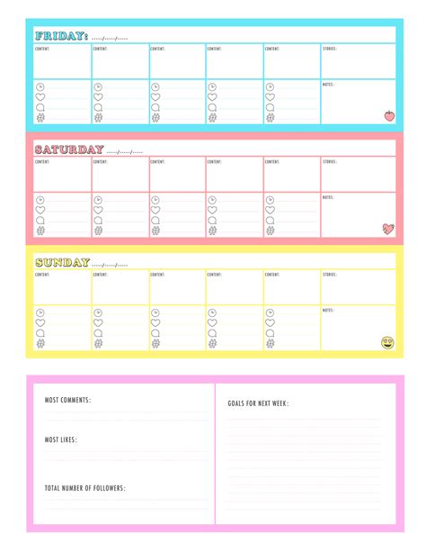 Instagram Content Planner Template