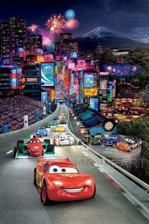 CARS 2 DISNEY MOVIE POSTER FILM A4 A3 ART PRINT CINEMA TEXTLESS | eBay