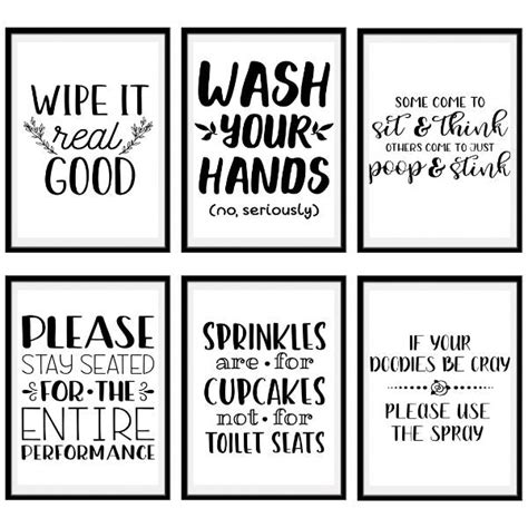 20 Hilarious Bathroom Printable Signs (100 Prints from 5 Sizes!) – Home Faith Family , LLC