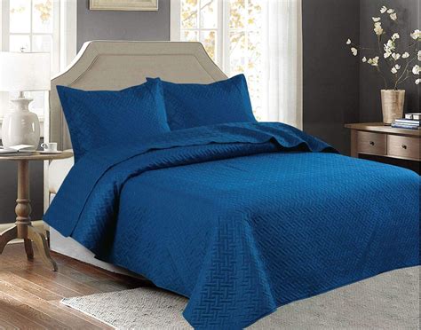 Legacy Decor 3 PCS Bedspread Quilt Coverlet Stitched Pinsonic Reversible All Season Oversized ...