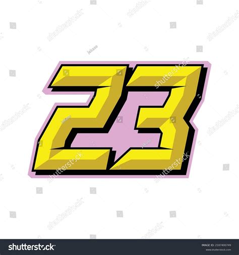 Number Vector Sports Racing Number 23 Stock Vector (Royalty Free) 2187400749 | Shutterstock