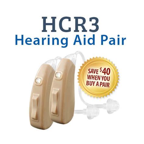 HearClear HCR3 Rechargeable Hearing Aid - Beige | Advanced Affordable Hearing