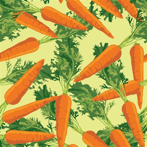 Carrot pattern. Vegetable seamless pattern. Food background 523698 Vector Art at Vecteezy