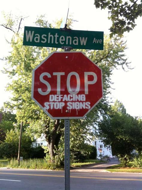 20 Funny hacked stop signs | Funny Signs