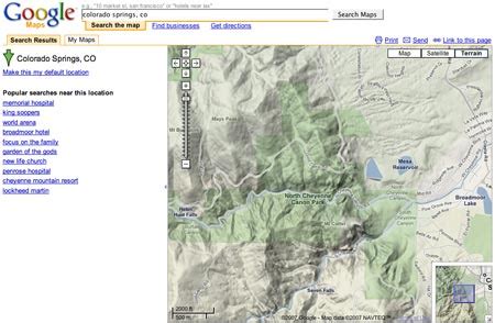 Google Maps adds terrain - Singletracks Mountain Bike News