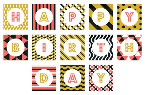 Happy Birthday Banner - 10 Free PDF Printables | Printablee