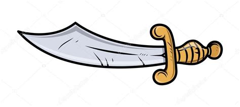 Viking Sword - Vector Cartoon Illustration