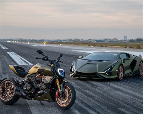 Green Lamborghini Motorcycle