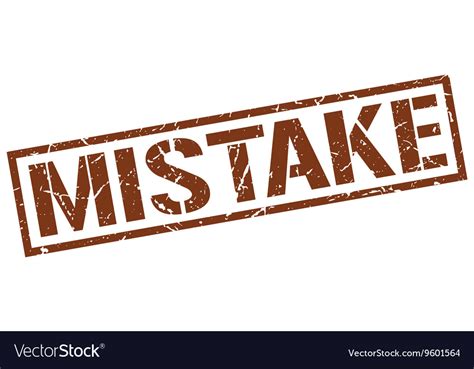 Mistake stamp Royalty Free Vector Image - VectorStock