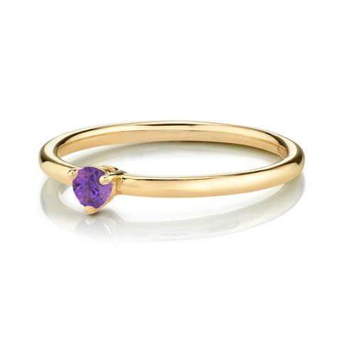 Solitaire Ring - Amethyst / 14k Yellow Gold – The Last Line