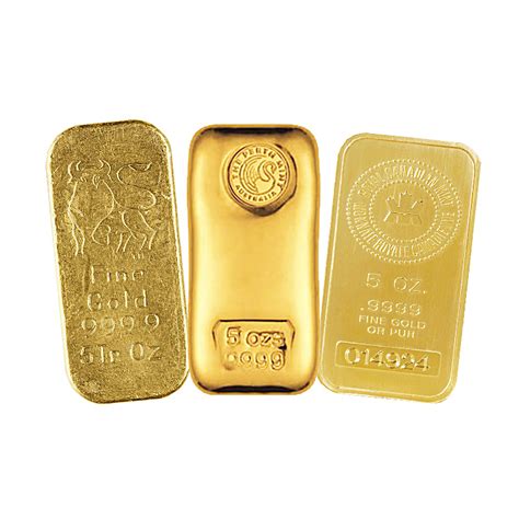 5 oz Gold Bars - Buy Online at GoldSilver.com®