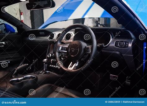 Interior of Ford Mustang GT V8 2023 Model Right Hand Drive Editorial Stock Image - Image of ...