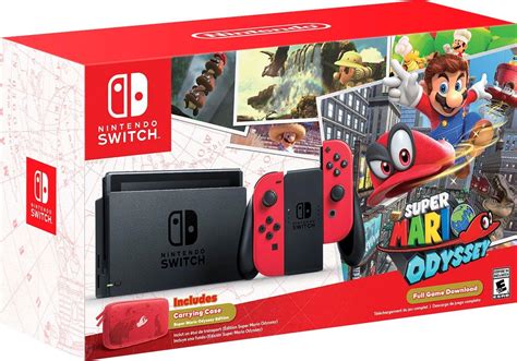 Customer Reviews: Nintendo Switch 32GB Super Mario Odyssey Edition Bundle Red Joy-Con HACSKADLC ...