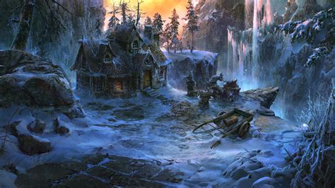 winter cabin by VityaR83 on DeviantArt