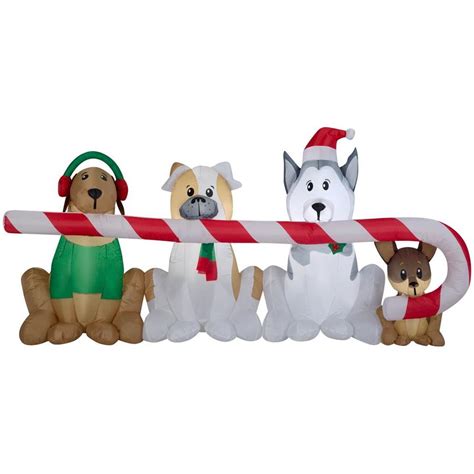 Gemmy 4-ft Lighted Dog Christmas Inflatable at Lowes.com