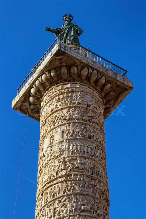 Close up on Trajan's Column in Rome by ... | Stock image | Colourbox