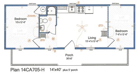 14X40 Tiny House Floor Plans - floorplans.click