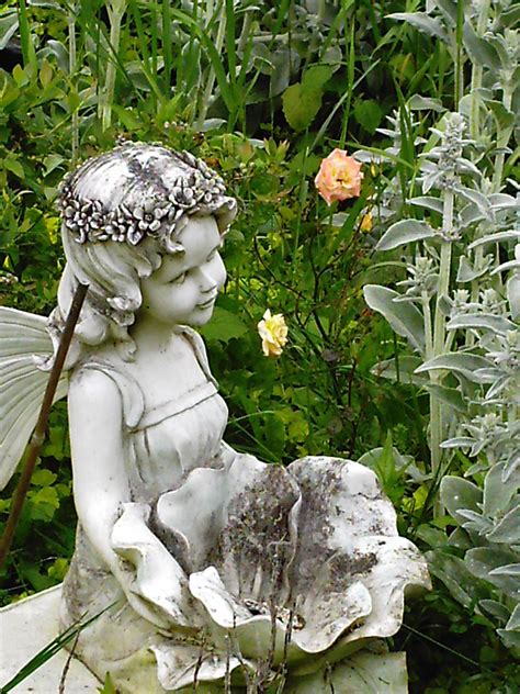 Fairy Stone Garden Statue Color Photograph - 5 x 7 Glossy with Photo Mat. Description from ...