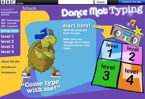 Dance Mat Typing - Typing Instruction and Practice - Free Technology For Teachers