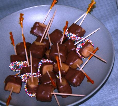 Chocolate Dipped Caramel Squares Recipe - Genius Kitchen