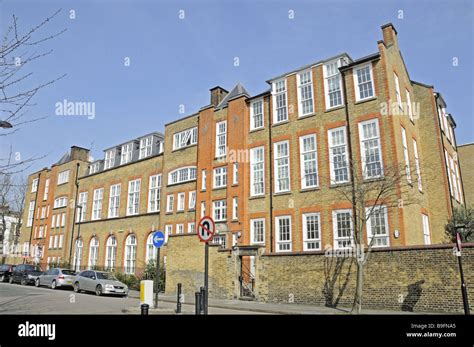 Old Board School converted into smart flats Holloway Islington London England UK Stock Photo - Alamy