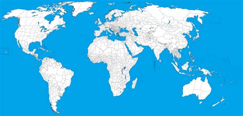 Blank World Map With Country Borders | Images and Photos finder