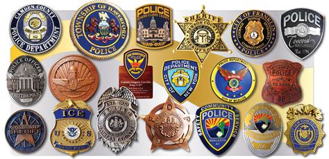 3D Brass,Silver, Painted or Wood Police Badge & Patch Plaques