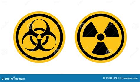 Set Radioactive, Biohazard Symbol, Bones And Skull Warning And Acid Rain Radioactive Cloud Icon ...