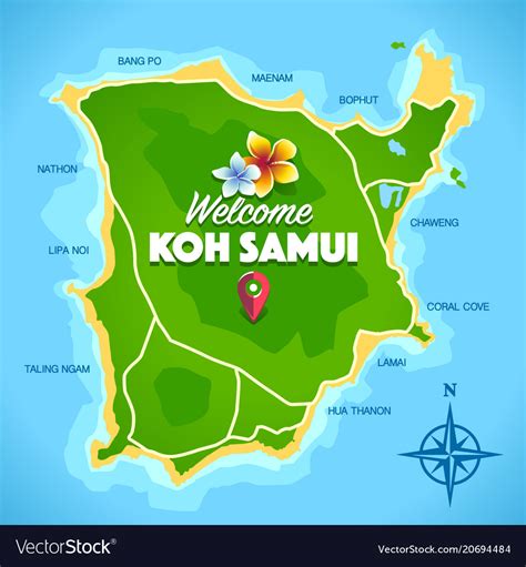 Map Of Samui, Koh Samui Beaches Map Buri Rasa Village Samui, 54% OFF