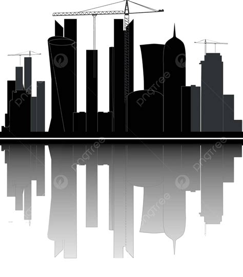 Qatar Skyline Doha Evening Street Vector, Doha, Evening, Street PNG and Vector with Transparent ...