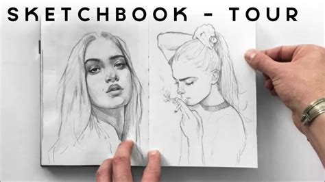 SKETCHBOOK TOUR | Pencil Drawing #1 - YouTube