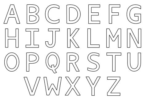 Alphabet Set Coloring Page - Free Clip Art