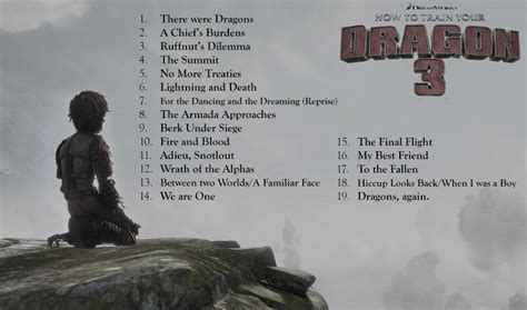 The War Within — Unofficial List for the HTTYD3 Soundtrack