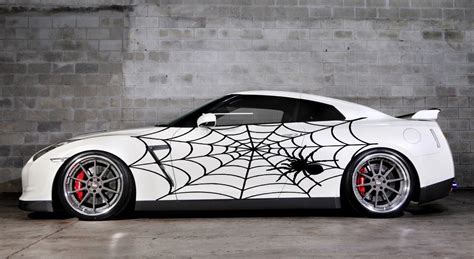 Vinyl Car Side Body Graphics Decal Sticker Spider Web Black fit any auto - Graphics Decals