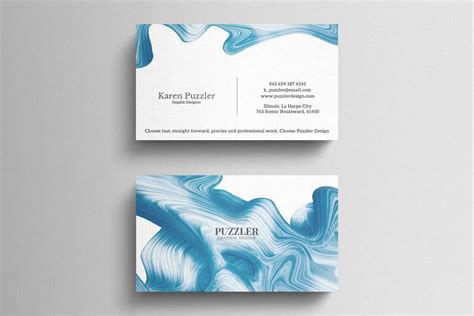 Artistic Business Card Templates : Artistic Business Card Template- S08 | Bodewasude