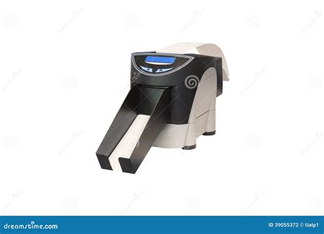 Check printing machine stock photo. Image of trade, tape - 39055372