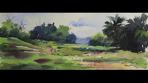 Watercolor Landscape Painting Tutorial Step By Step : Painting Watercolour Aquarelle ...