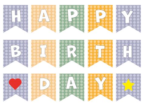 Free Printable Happy Birthday Banner Letters