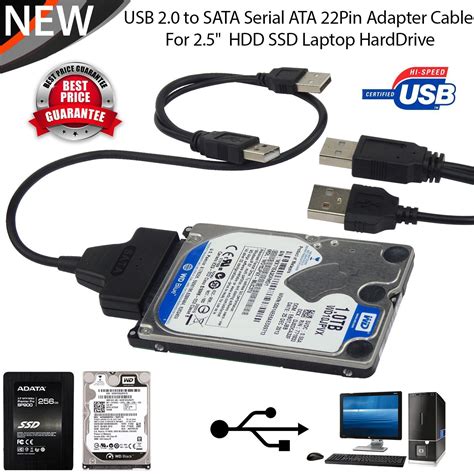 USB TO SATA EXTERNAL HDD SSD HARD DISK DRIVE ADAPTER 2.5" CONVERTER LEAD CABLE | eBay