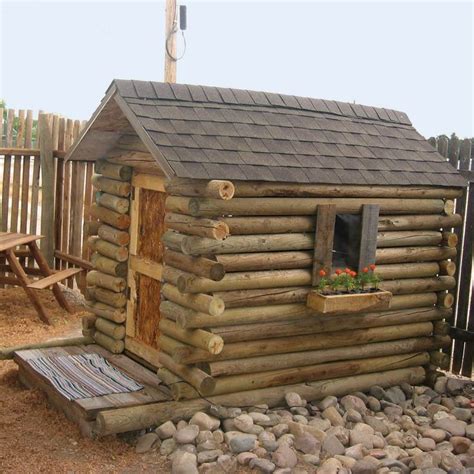 How to Build a Shed on the Cheap | Play houses, Log cabin sheds, Diy log cabin