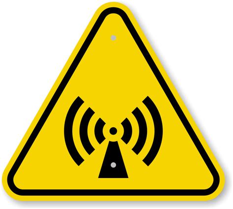 ISO Non-Ionizing Radiation Electromagnetic Hazard Symbol Signs, SKU: IS-2005 - MySafetySign.com